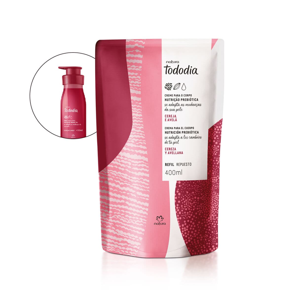 Refil creme desodorante nutritivo para o corpo cereja e avelã — foto 1