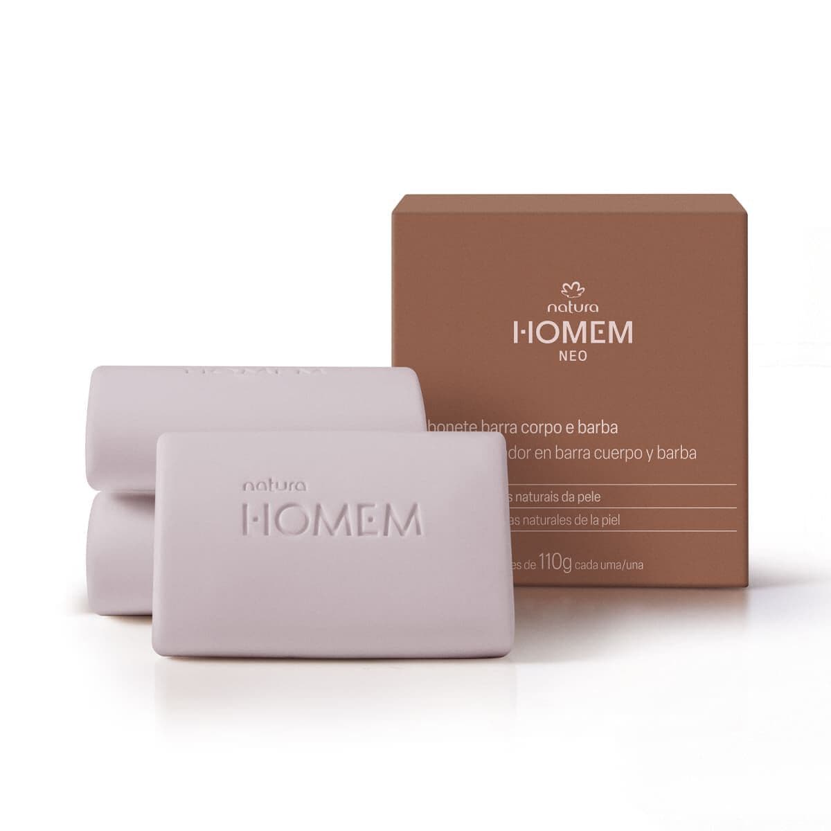 Caixa de Sabonetes em Barra Natura Homem Neo · 3 un de 110 g — foto 1