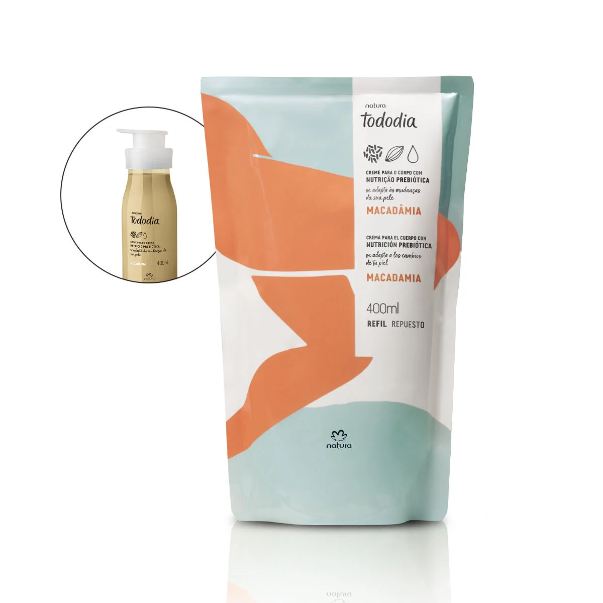 Tododia refil hidratante desodorante corporal macadâmia 400ml — foto 1